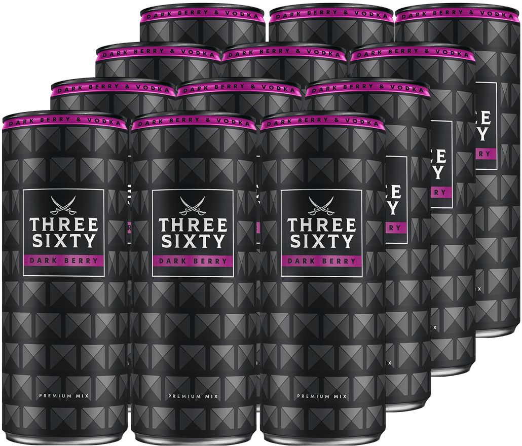 Three Sixty Vodka Dark Berry (12 x 0.33 l)