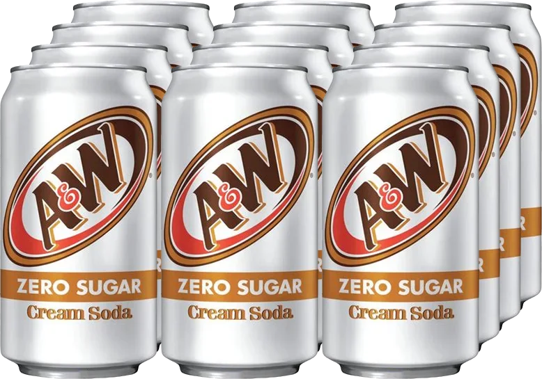 A&W Cream Soda Zero Sugar A&W Cream Soda Zero Sugar (12 x 0.355 l)