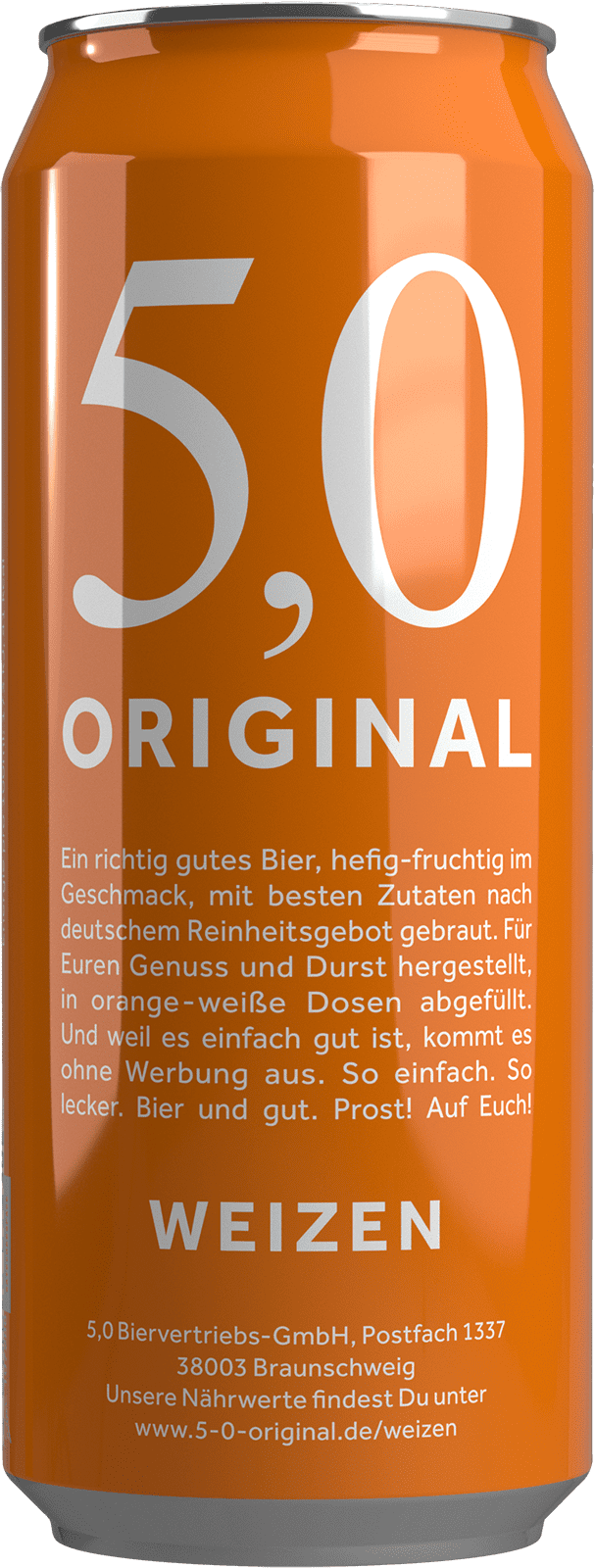 5,0 Original Hefeweizen 5,0 Original Hefeweizen (1 x 0.5 l)