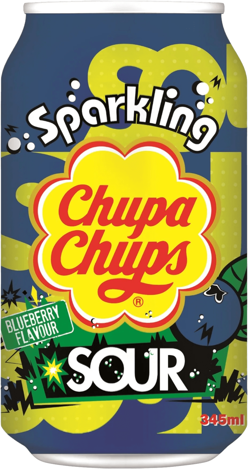 Chupa Chups Sparkling Sour Blueberry (1 x 0.345 l)