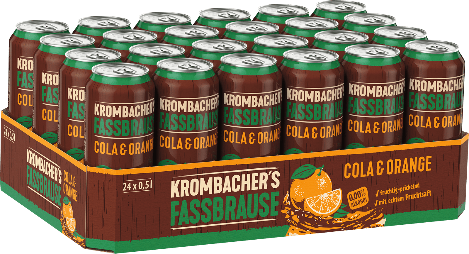 Krombacher's Fassbrause Cola & Orange Krombacher's Fassbrause Cola & Orange (24 x 0.5 l)