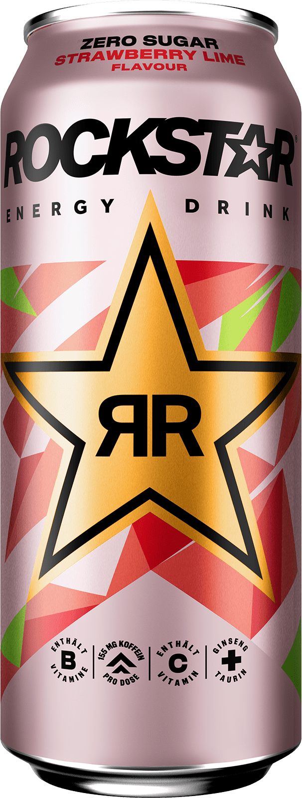 Rockstar Energy Drink Zero sugar Strawberry Lime Flavour (1 x 0.5 l)