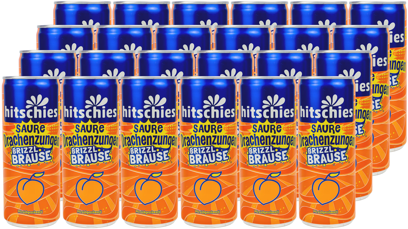 Hitschies Saure Drachenzungen Brizzl Brause Pfirsich (24 x 0.25 l)
