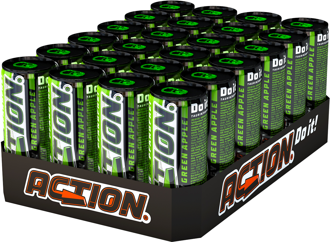 Action Energy Green Apple (24 x 0.25 l)
