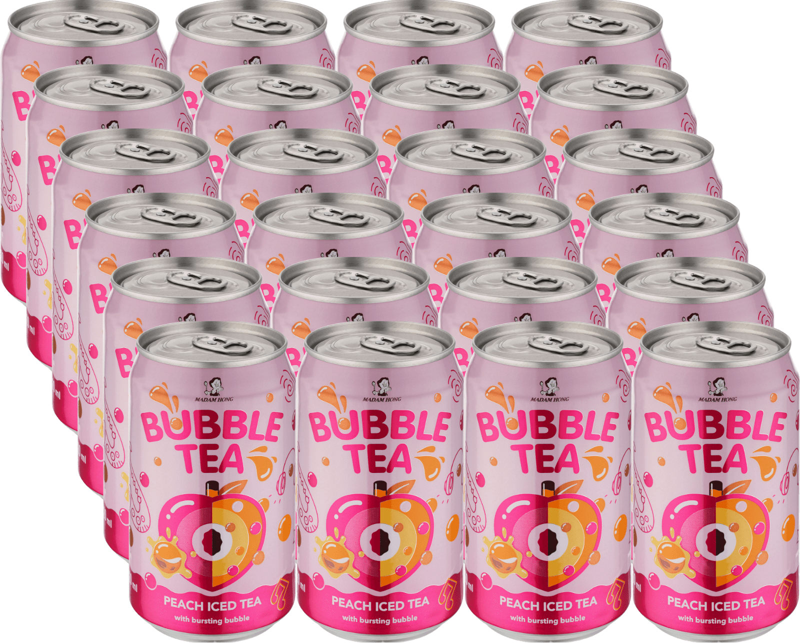 Madam Hong Bubble Tea Peach (24 x 0.32 l)