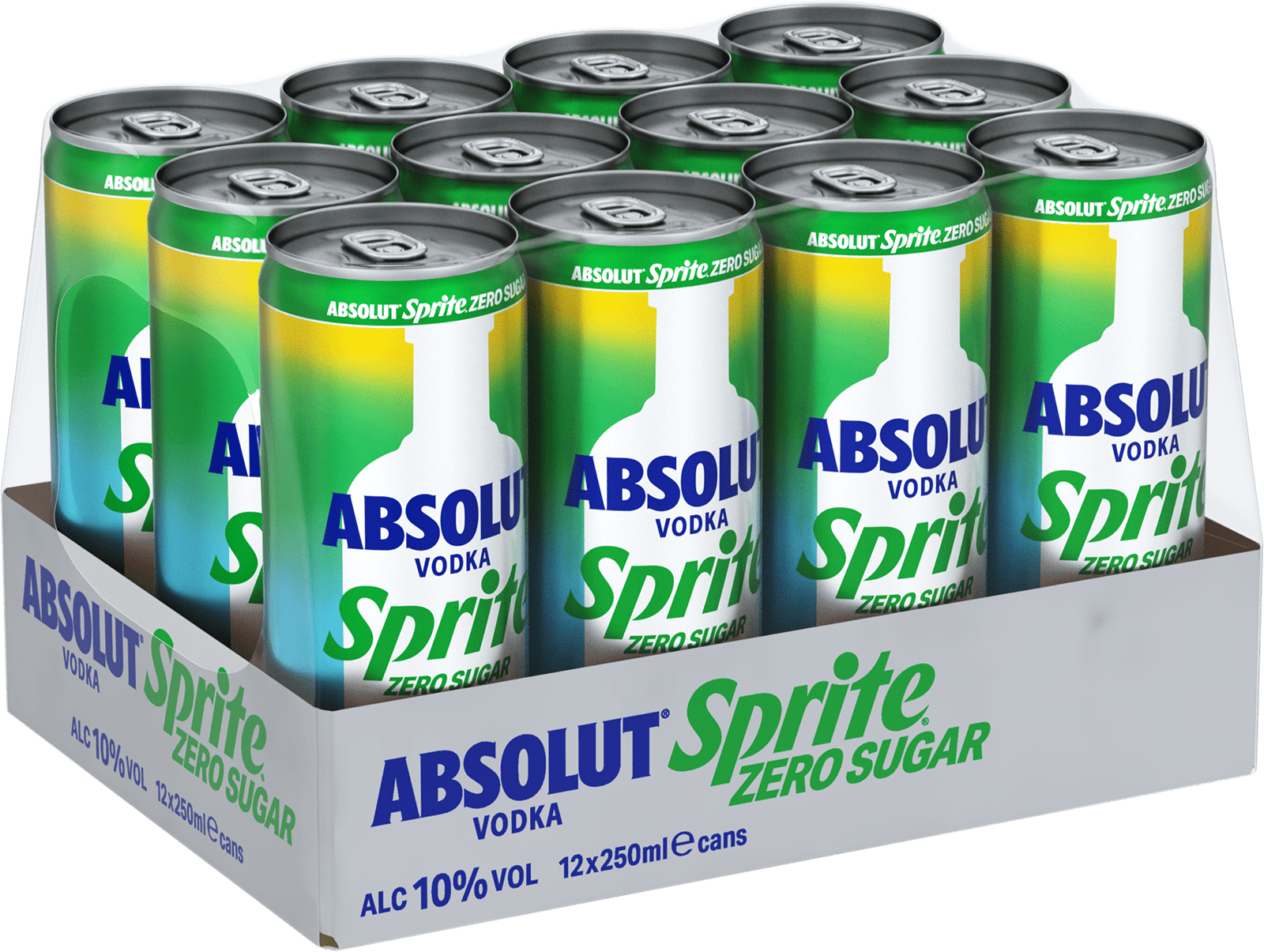 Absolut Vodka & Sprite Zero Sugar (12 x 0.25 l)