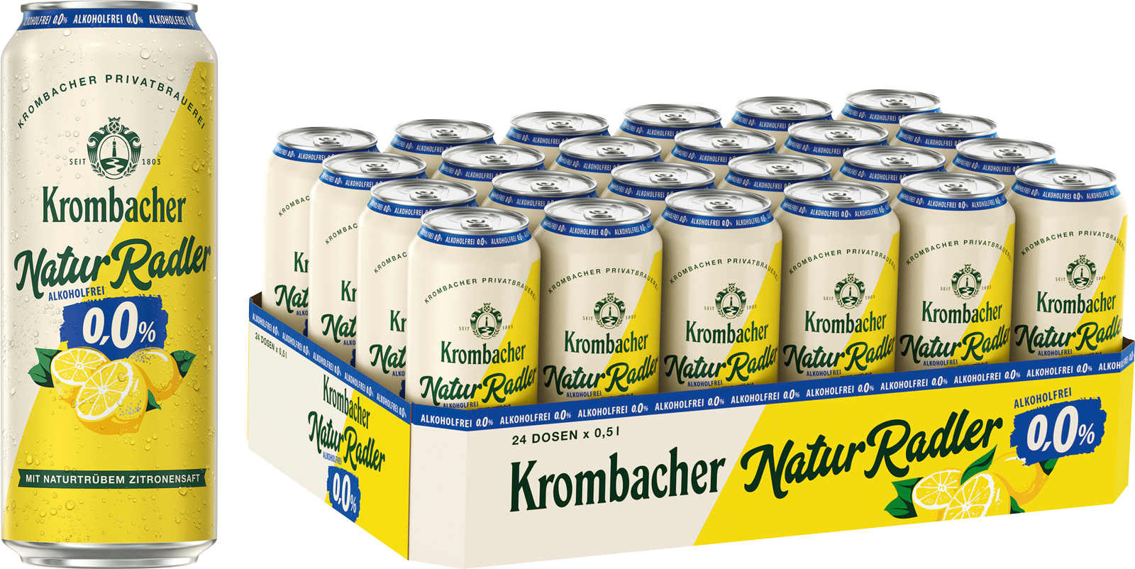 Krombacher Natur Radler 0,0% (24 x 0.5 l)