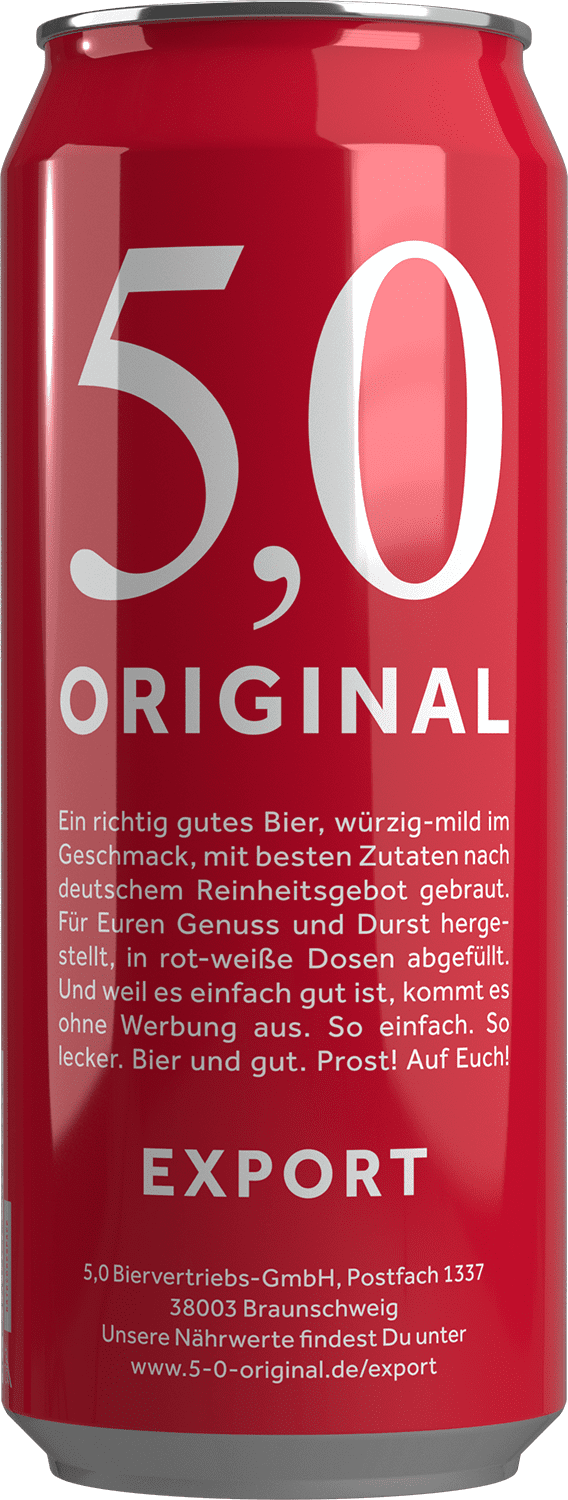 5,0 Original Export 5,0 Original Export (1 x 0.5 l)