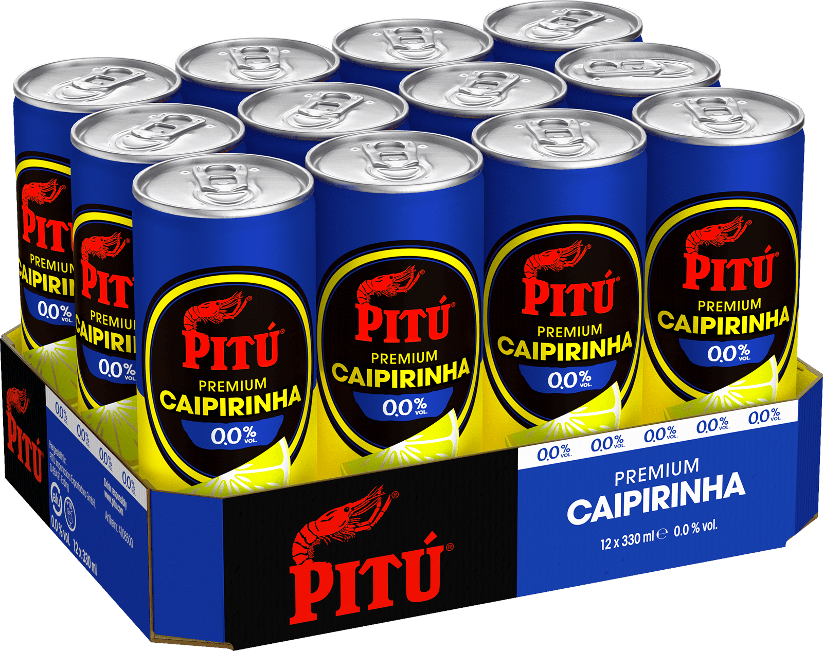 Pitu Caipirinha alkoholfrei 0,0% (12 x 0.33 l)