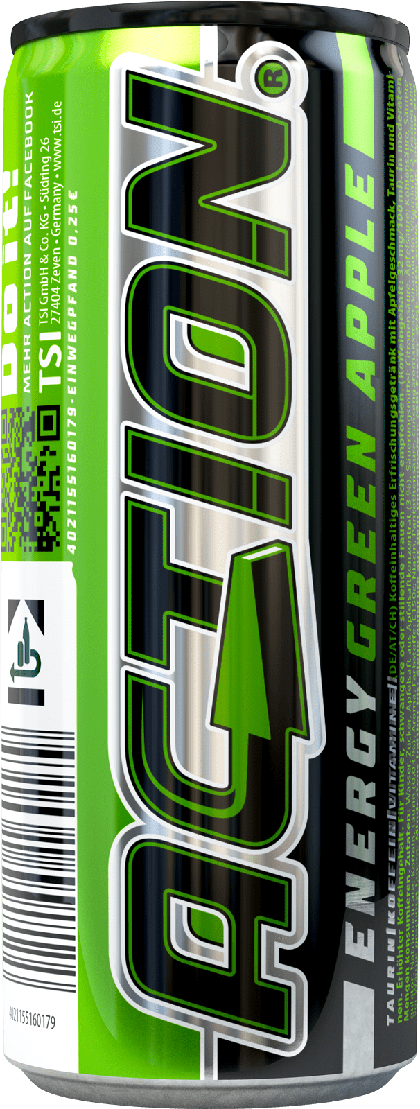 Action Energy Green Apple (1 x 0.25 l)