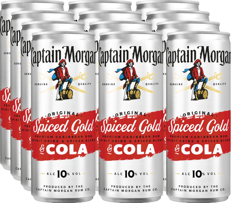 Captain Morgan Spiced & Cola Slim Captain Morgan Spiced & Cola Slim (12 x 0.25 l)