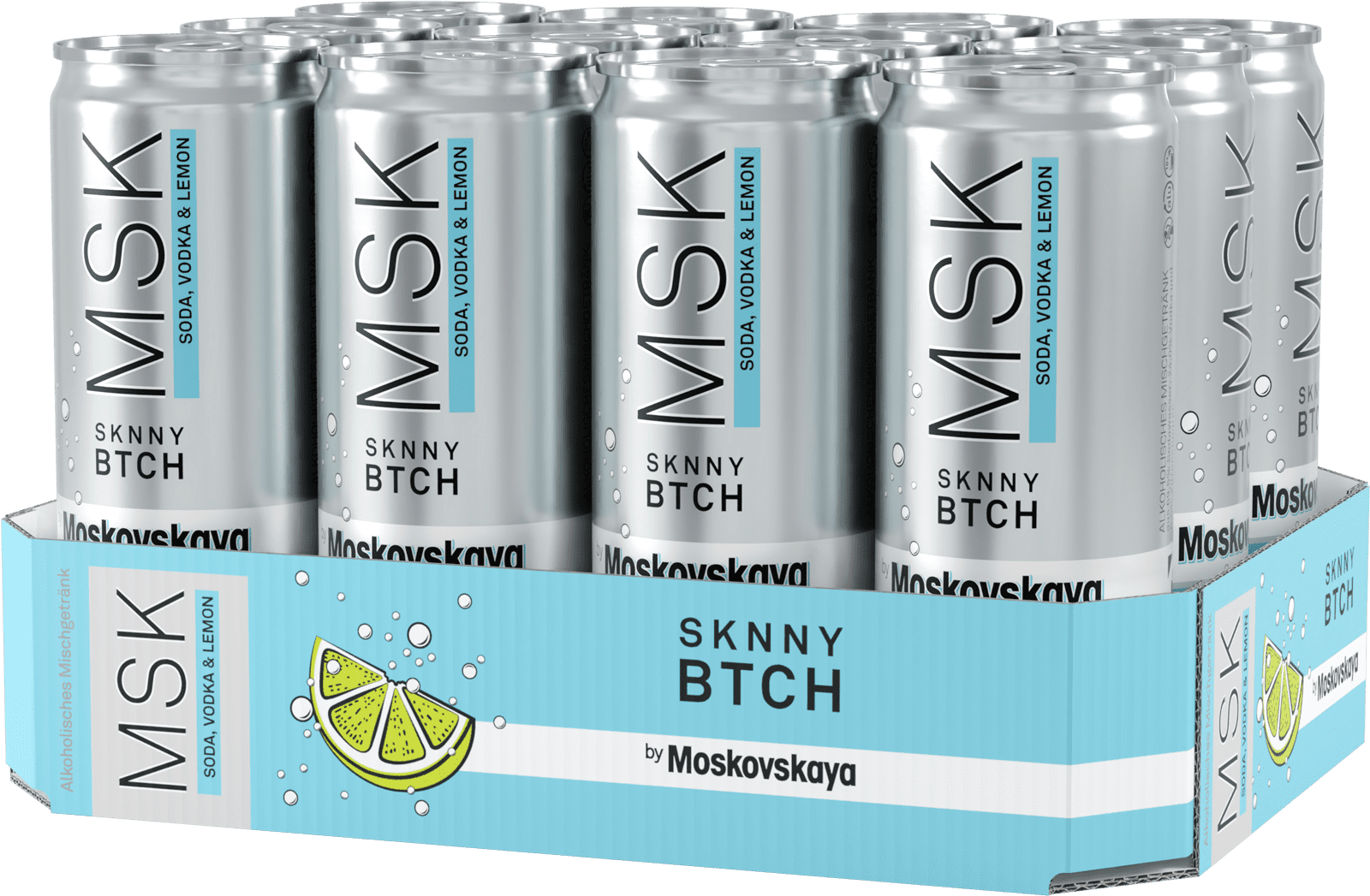 MSK Moskovskaya Sknny Btch Soda, Vodka & Lemon (12 x 0.33 l)