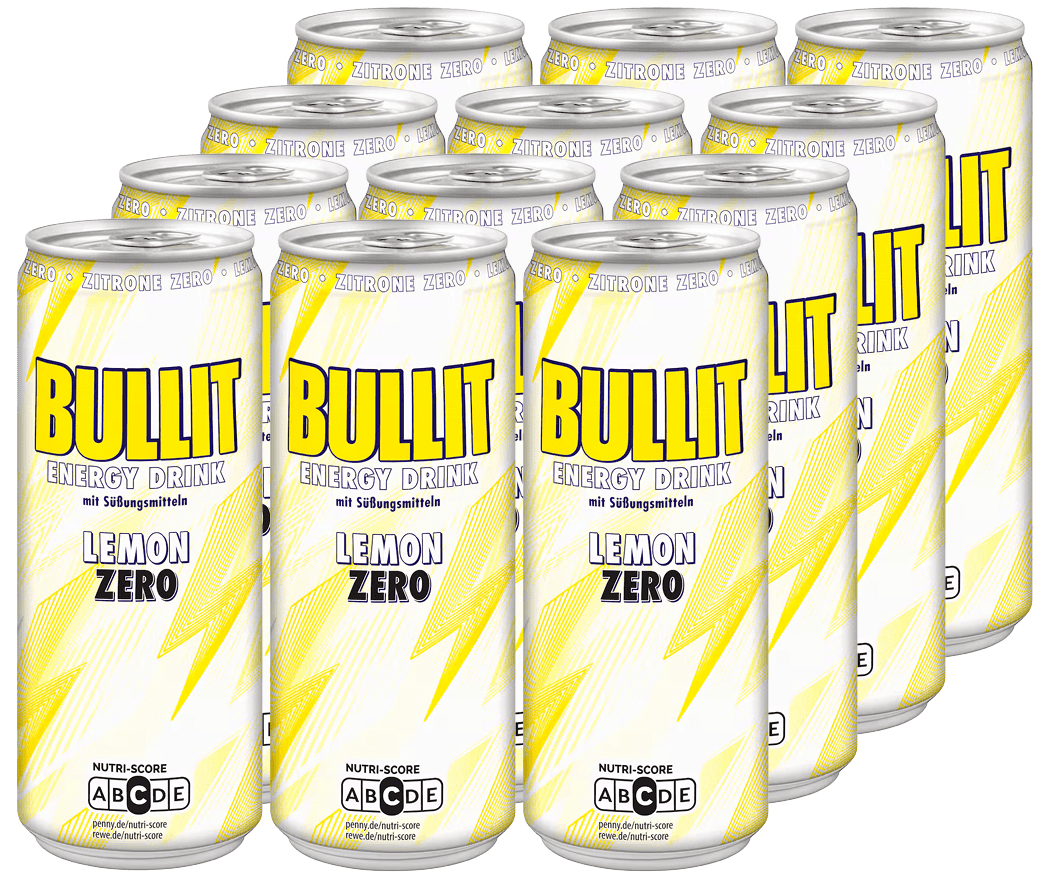 Bullit Energy Drink Lemon Zero Bullit Energy Drink Lemon Zero (12 x 0.33 l)
