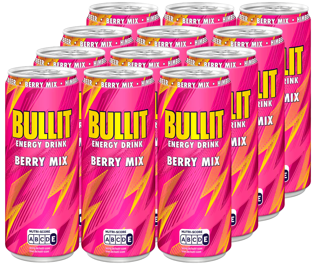 Bullit Energydrink Fruity Taste Berry Mix (12 x 0.33 l)