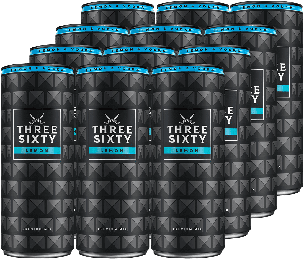 Three Sixty Vodka & Lemon  (12 x 0.33 l)