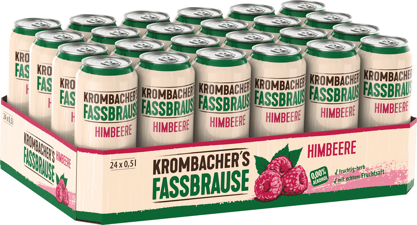 Krombacher's Fassbrause Himbeere (24 x 0.5 l)