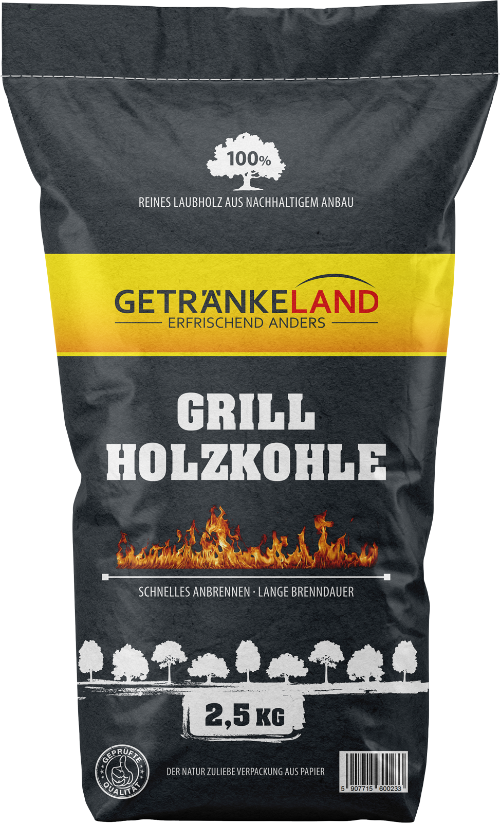 Getränkeland Grillholzkohle 2,5kg (1 x 2.5 kg)