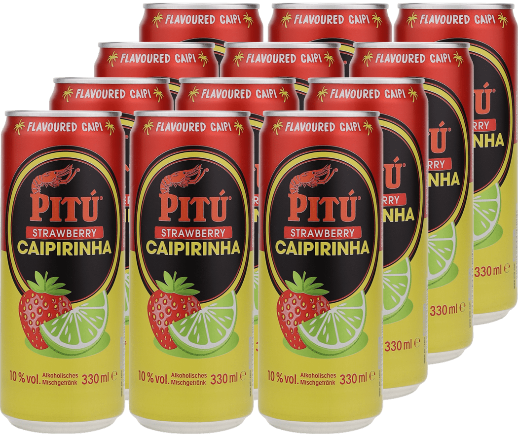 Pitu Strawberry Caipirinha (12 x 0.33 l)