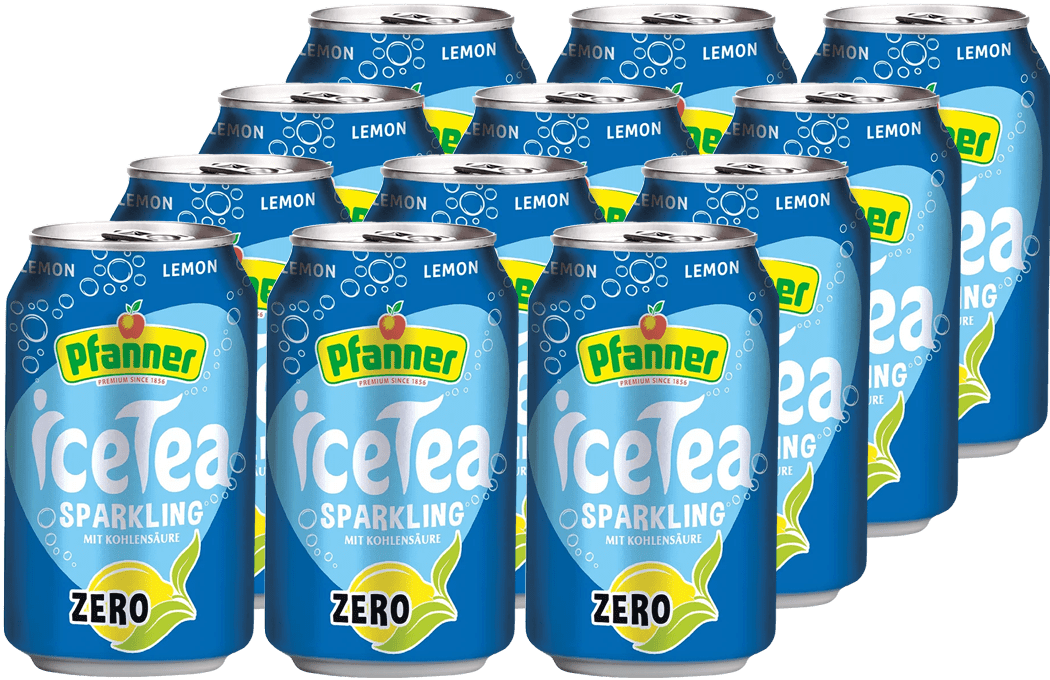 Pfanner Eistee Lemon Zero Sparkling (12 x 0.33 l)
