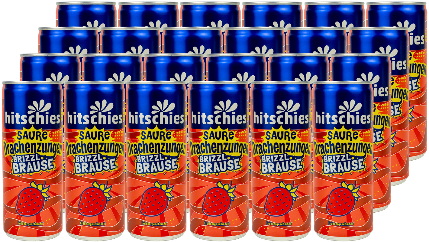 Hitschies Saure Drachenzungen Brizzl Brause Erdbeere (24 x 0.25 l)