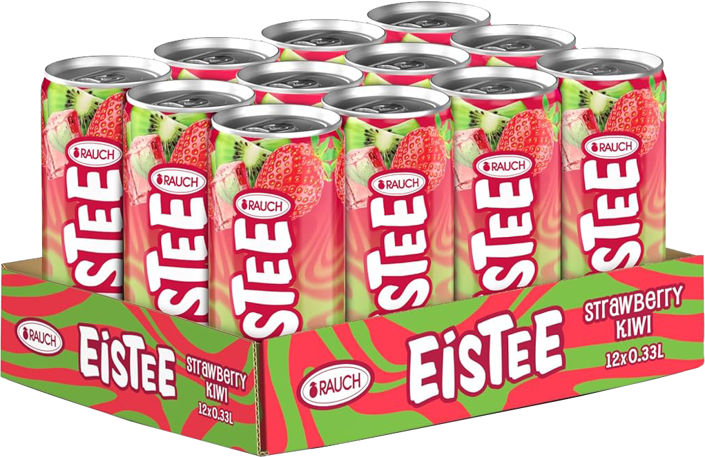 Rauch Eistee Strawberry Kiwi (12 x 0.33 l)