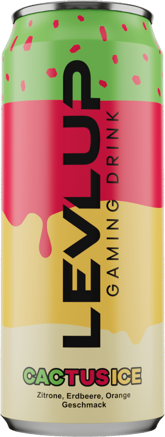 LevlUp Gaming Drink Cactus Ice Flavor (1 x 0.5 l)