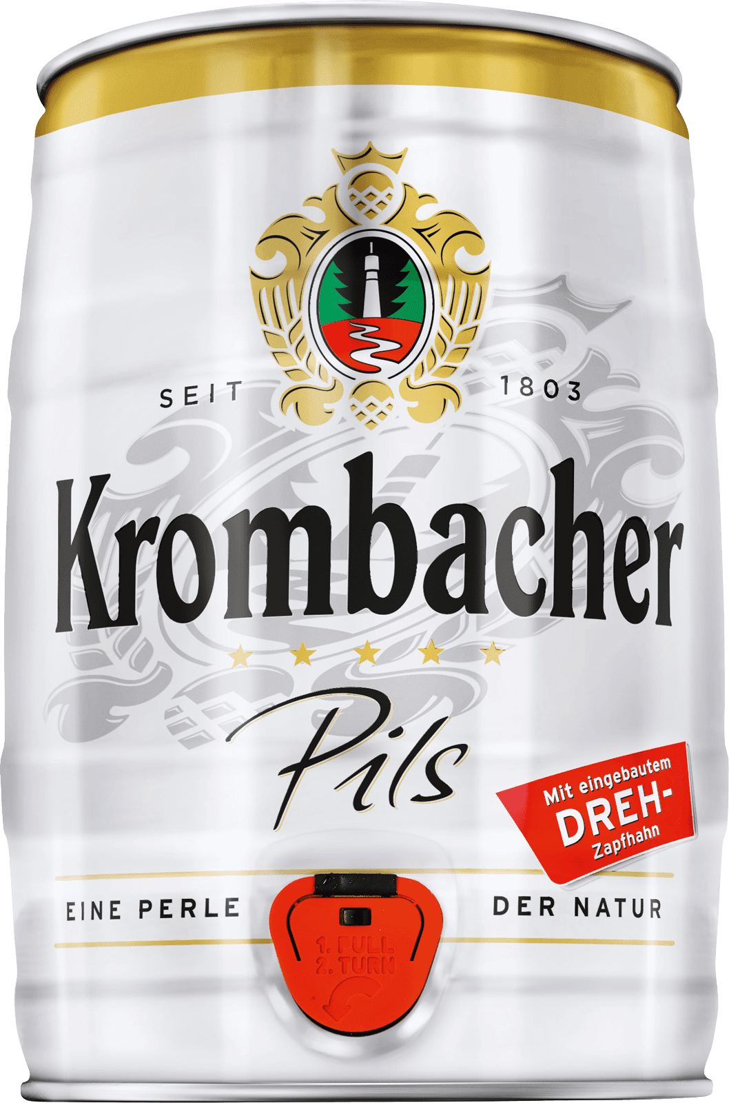 Krombacher Pils 5 Liter Partyfass (1 x 5.0 l)