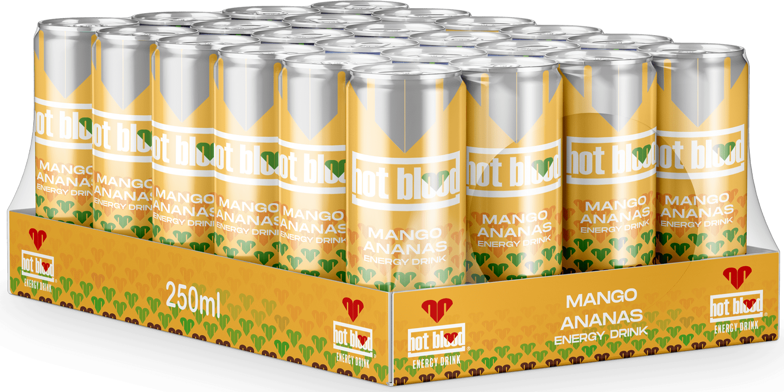 Hot Blood Energy Mango-Ananas (24 x 0.25 l)