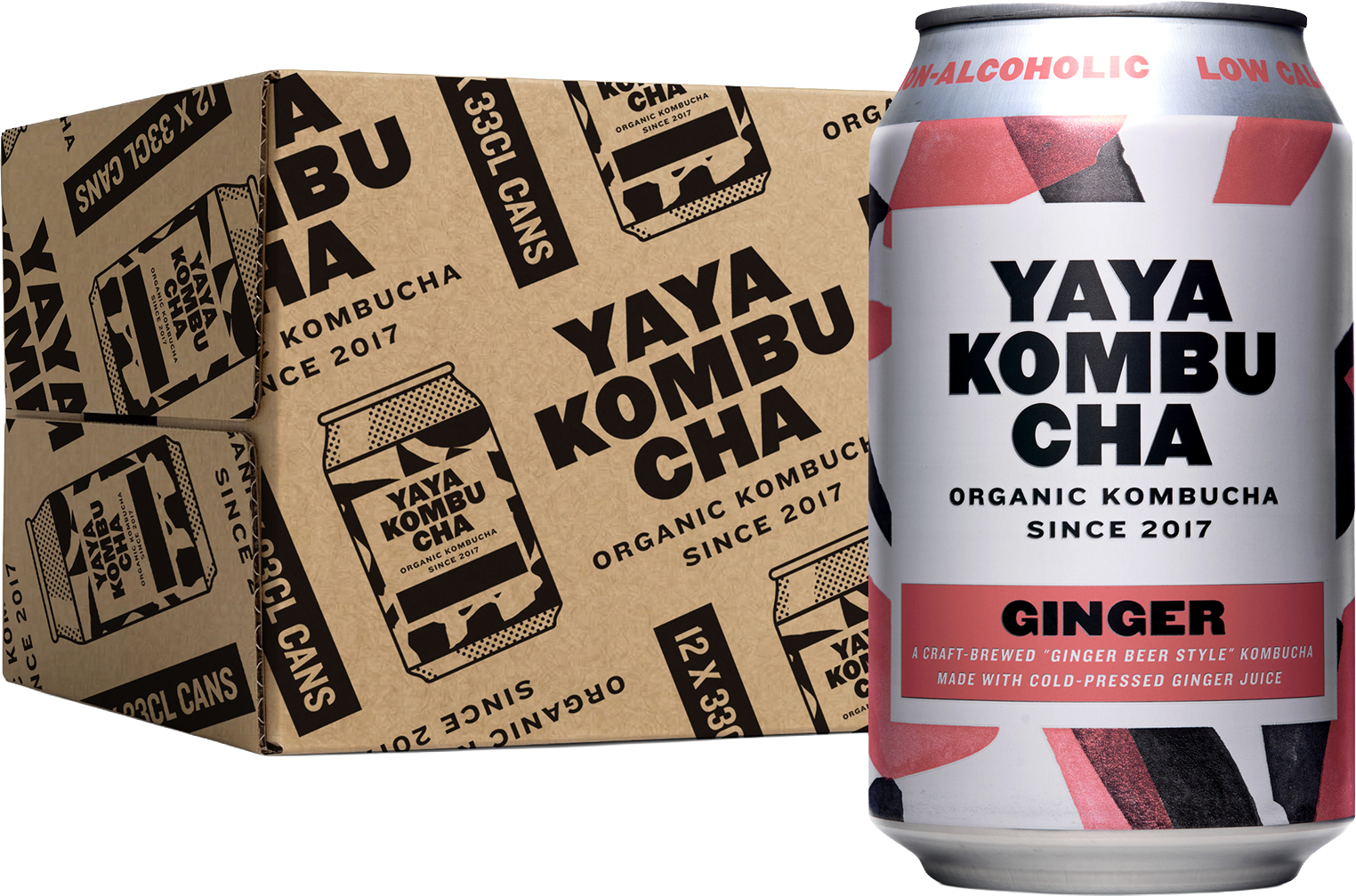 Yaya Kombucha Ginger (12 x 0.33 l)