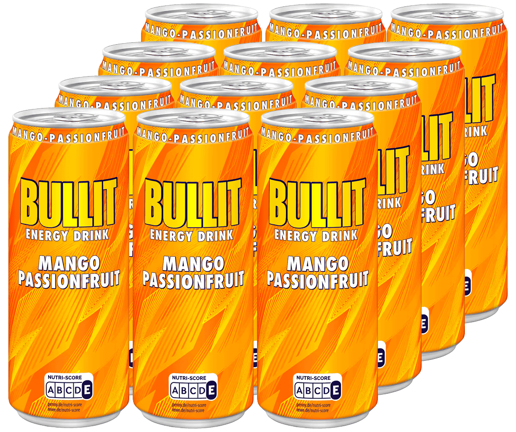 Bullit Energy Drink Mango-Passionfruit (12 x 0.33 l)