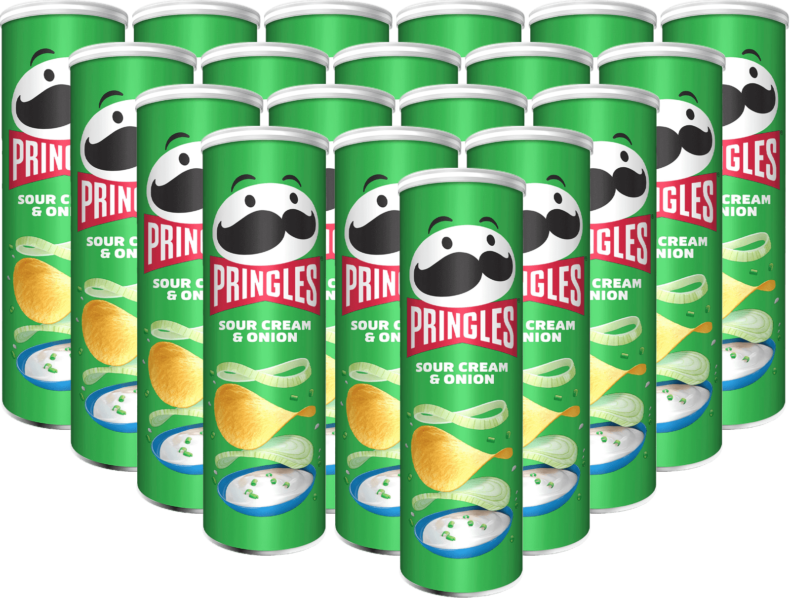 Pringles Sour Cream & Onion Chips (19 x 0.185 kg)