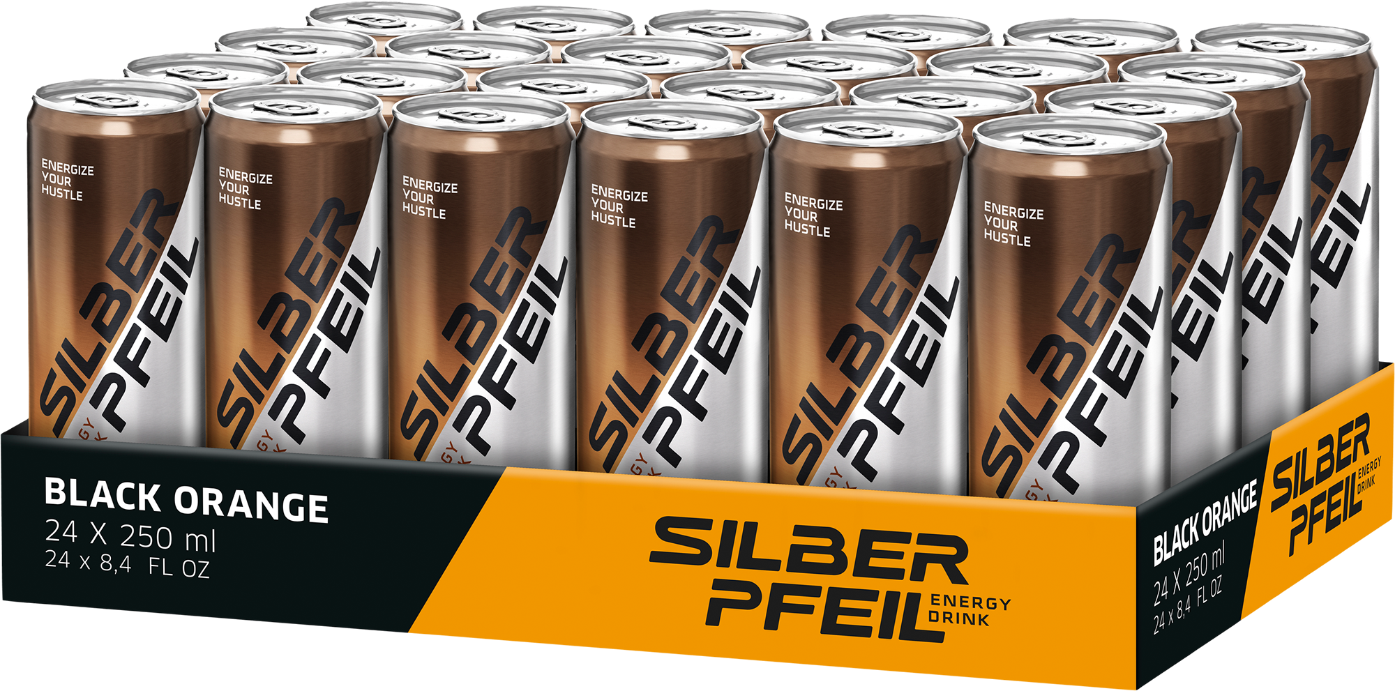 Silberpfeil Black Orange Energy-Drink (12 x 0.25 l)