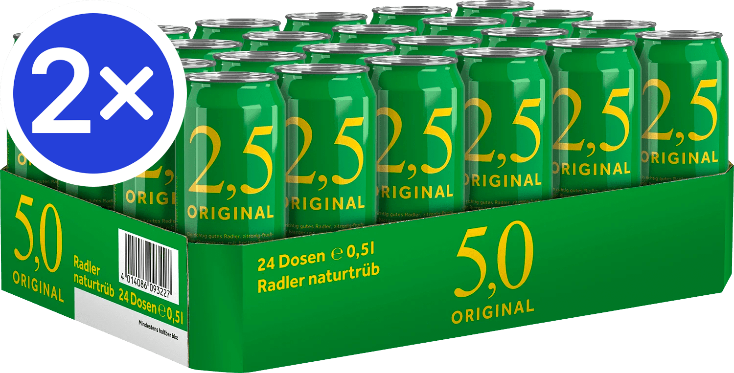 2,5 Original Radler Naturtrüb 2,5 Original Radler Naturtrüb (48 x 0.5 l)
