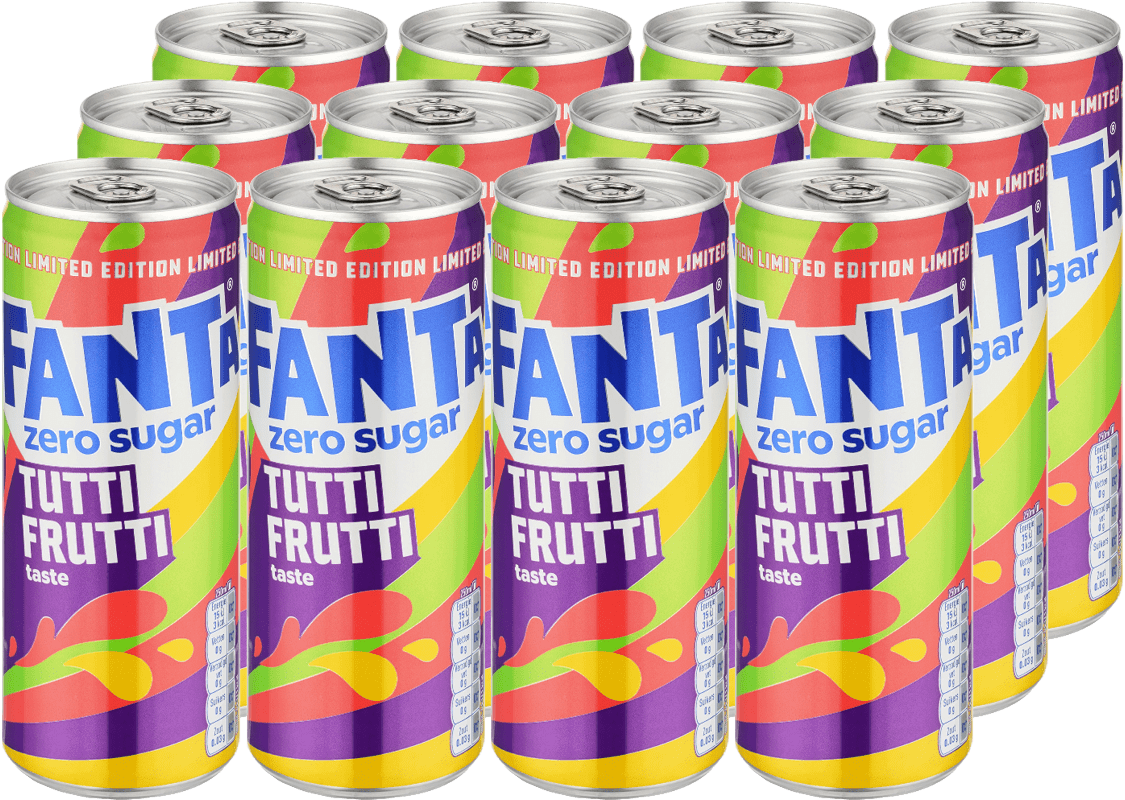 Fanta Zero Sugar Tutti Frutti Import Fanta Zero Sugar Tutti Frutti Import (12 x 0.25 l)