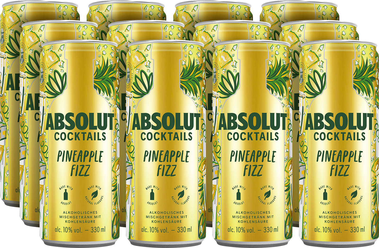 Absolut Cocktails Pineapple Fizz 12er Pack GL007350.012a